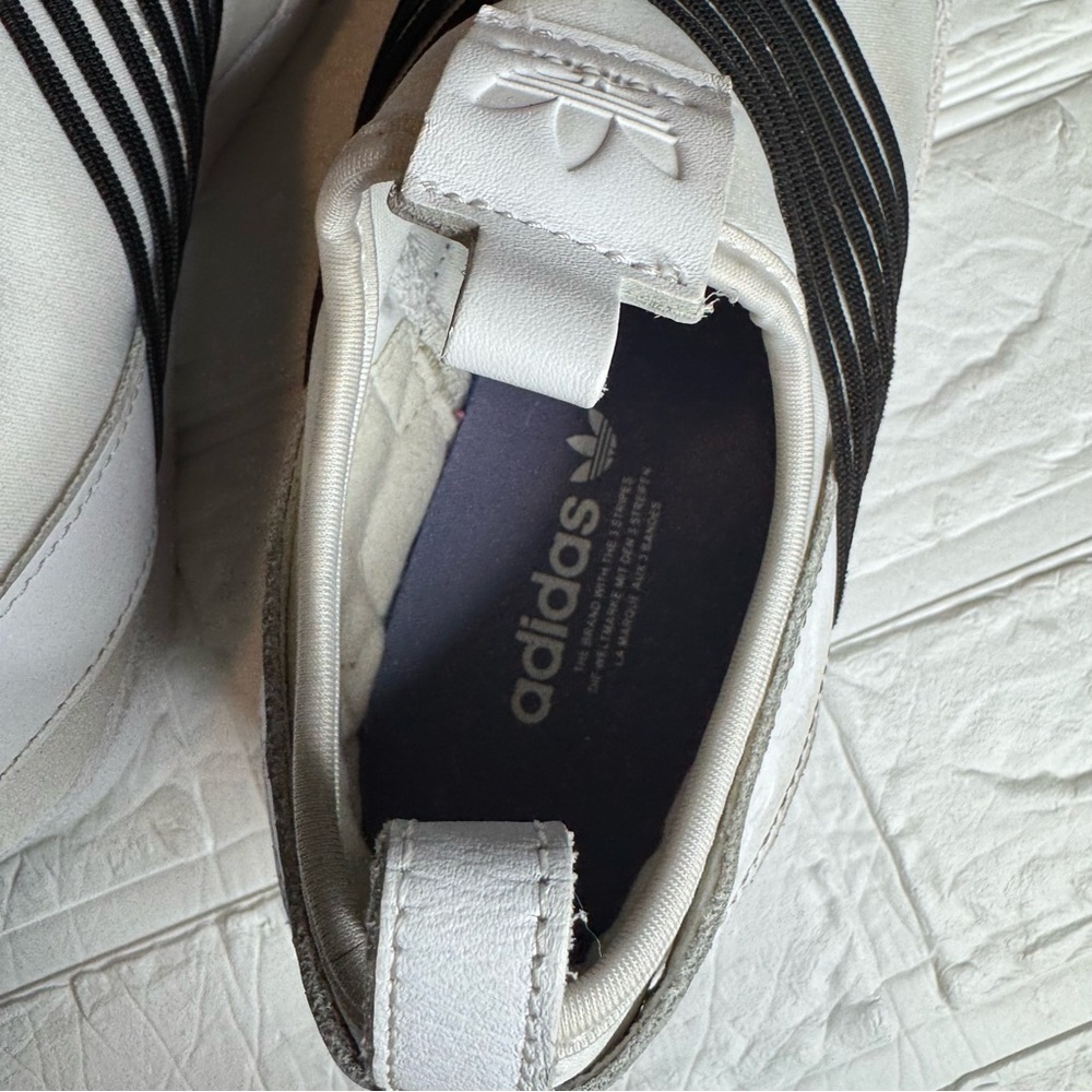 adidas Women's Slip-On Shoes white w/ black size 5.5 - Picture 9 of 14